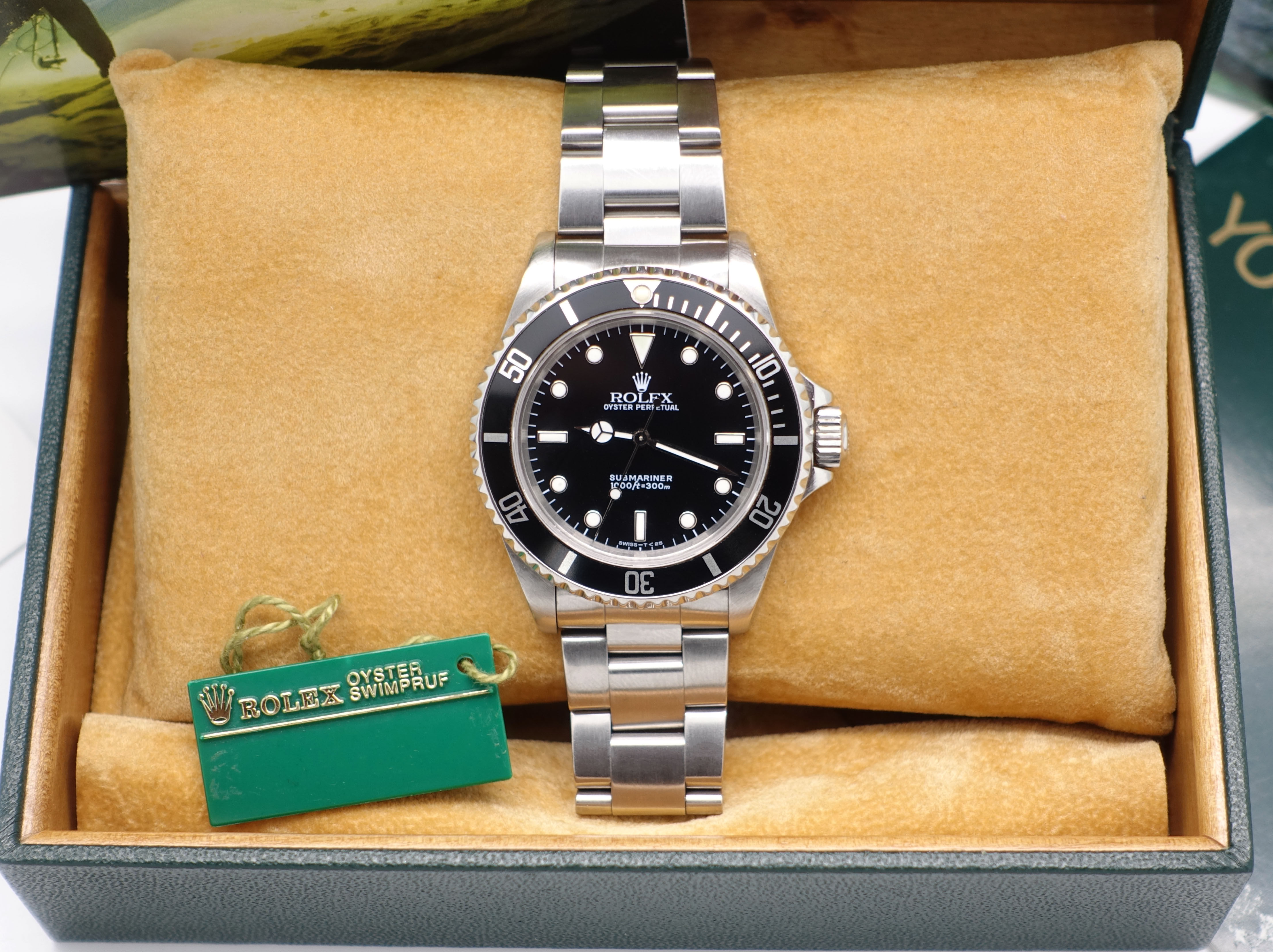 Gents Stainless Steel Rolex Oyster Perpetual Submariner Non-Date 14060 With Box