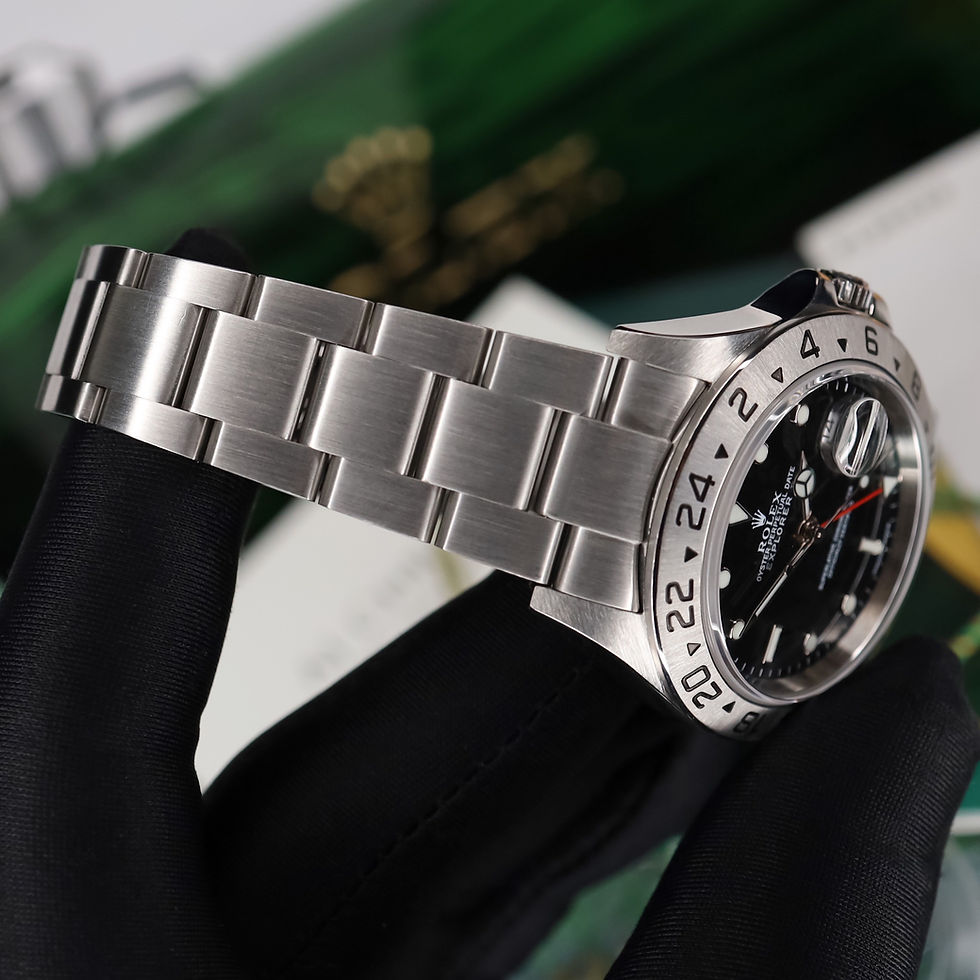 Thumbnail: Stunning Gents Stainless Steel Rolex Oyster Perpetual Explorer II 16570 Black