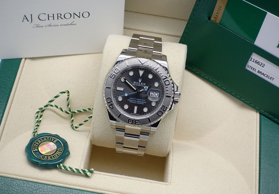 Thumbnail: Unworn Gents Steel & Platinum Rolex Oyster Perpetual Yacht-Master Rhodium 126622