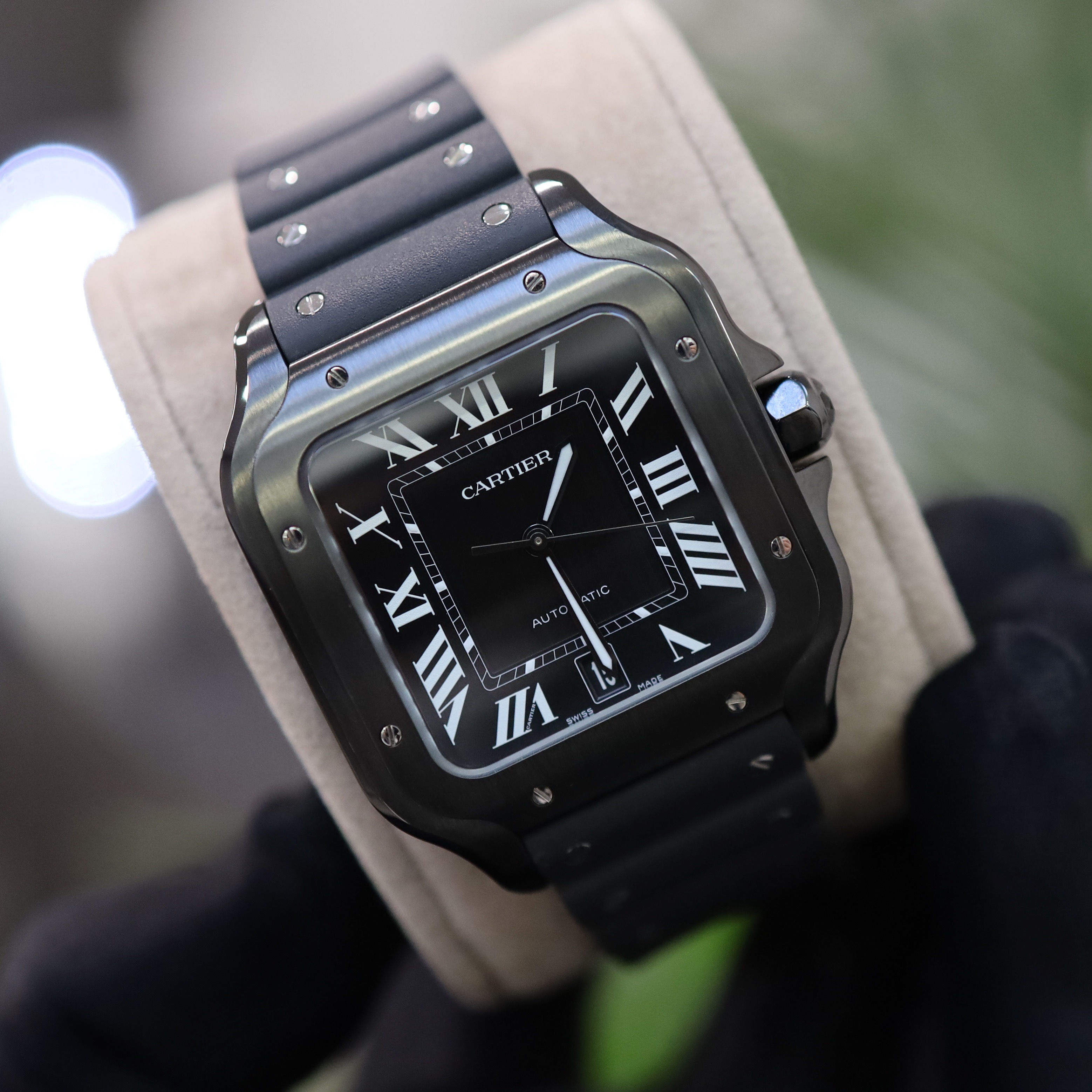 Cartier Santos Black ADLC WSSA0039 UK Watch Unworn 2022 Stainless Steel