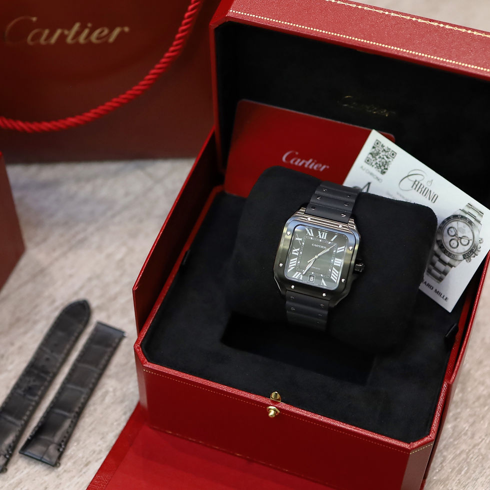 Thumbnail: Cartier Santos Black ADLC WSSA0039 UK Watch Unworn 2022 Stainless Steel