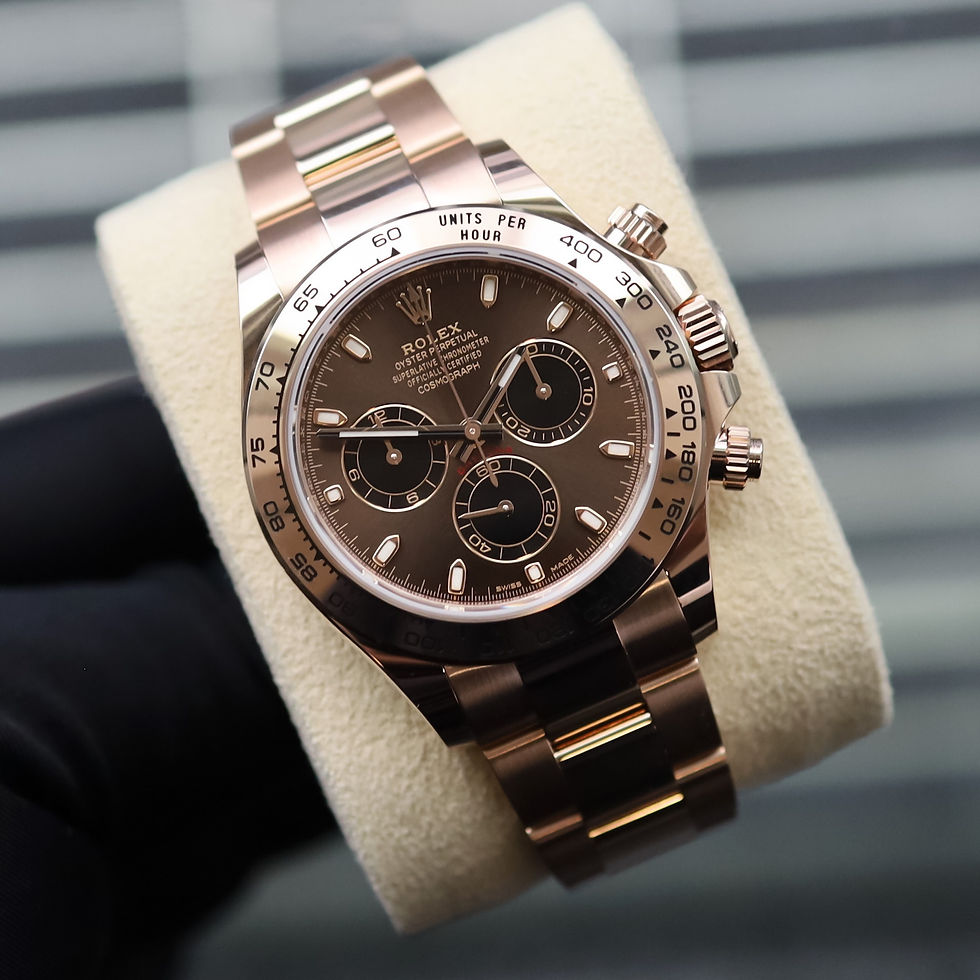 2023 Unworn Everose Gold Rolex Daytona 116505 Black Dial Complete Box & Papers