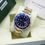 Thumbnail: Stainless & 18ct Gold Rolex Submariner Blue Kit 16613 2008 With Box & Papers