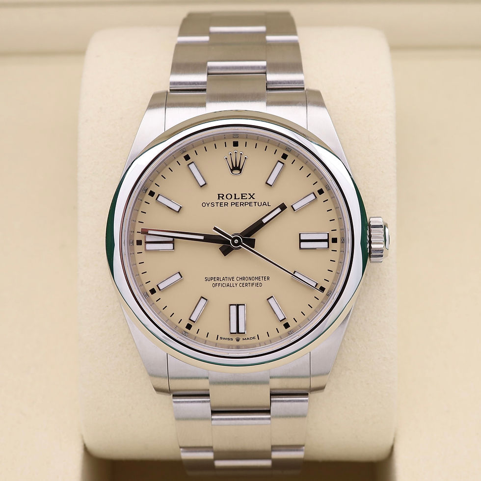 Unworn 41mm Stainless Steel Rolex Oyster Perpetual Beige Dial  2025