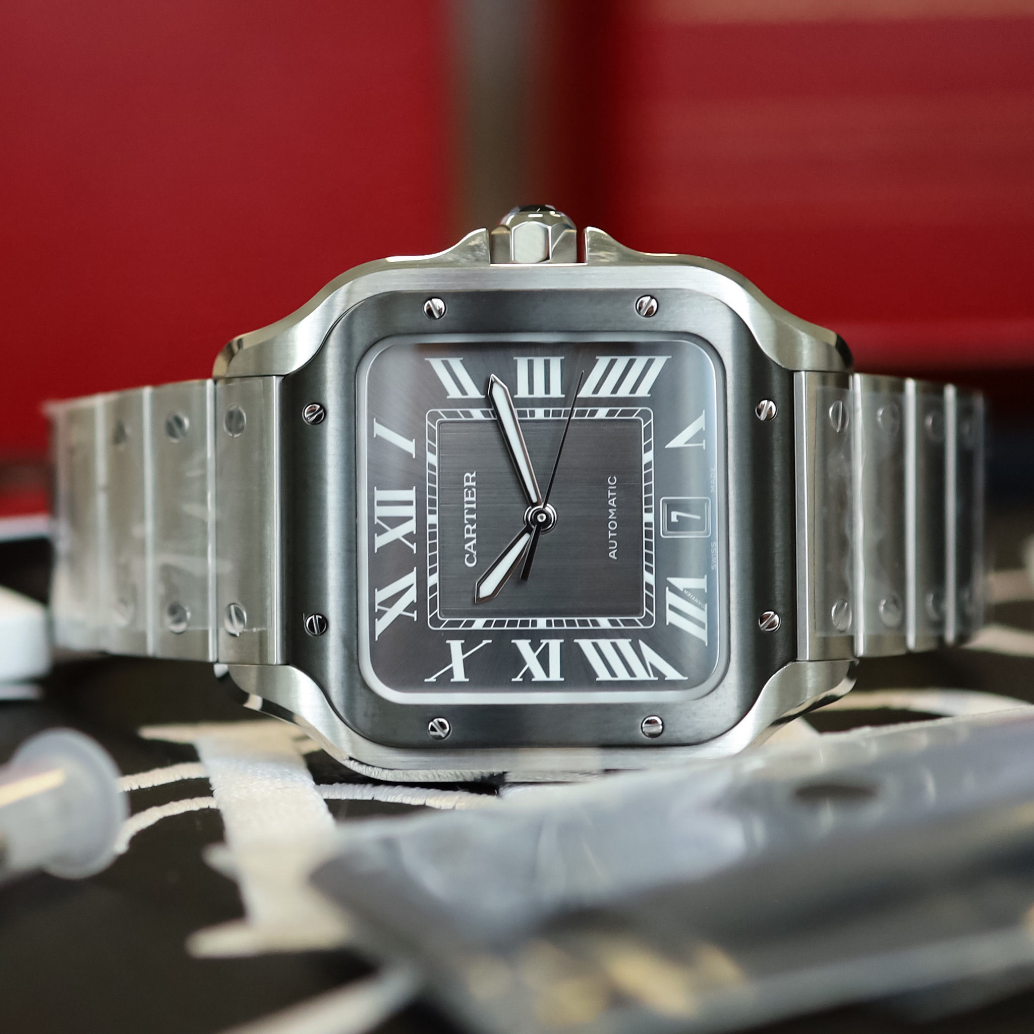 Cartier Santos Rhodium ADLC WSSA0037 UK Watch Unworn 2022 Stainless Steel