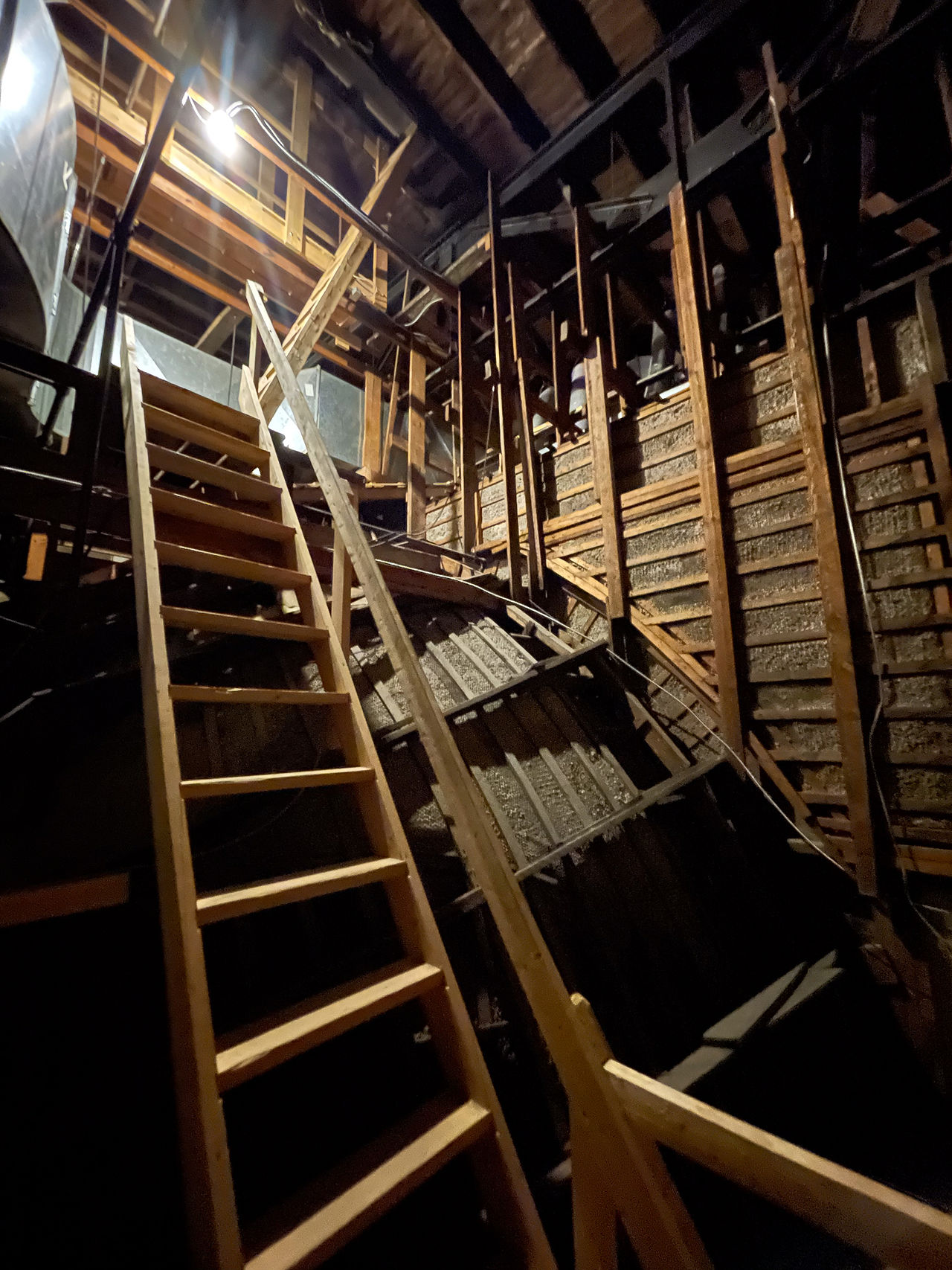 View of the attic, over the stage.
