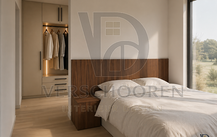 Slaapkamer met dressing