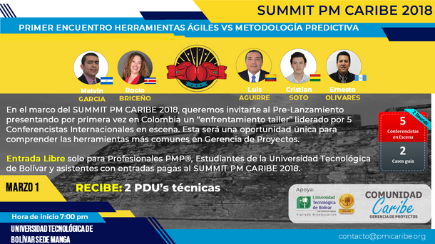 Taller-Conferencia: Gerencia de Proyectos Predictiva (PMBoK) Vs. Gerencia de Proyectos Ágil (PMI - A