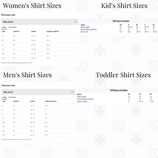 Shirt Sizes