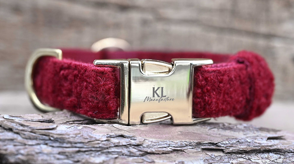 Miniaturbild: Hundehalsband aus Wolle: ESSENTIAL BOUCLÉ  "RED"