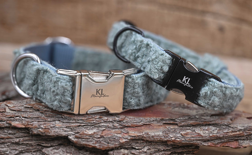 Miniaturbild: Hundehalsband aus Wolle: ESSENTIAL BOUCLÉ  "ICE"