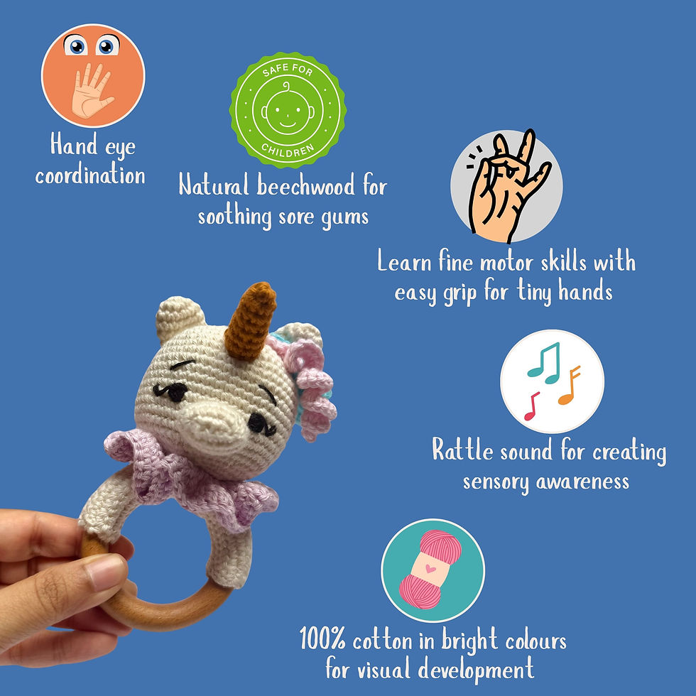 Thumbnail: Unicorn Baby teether toy