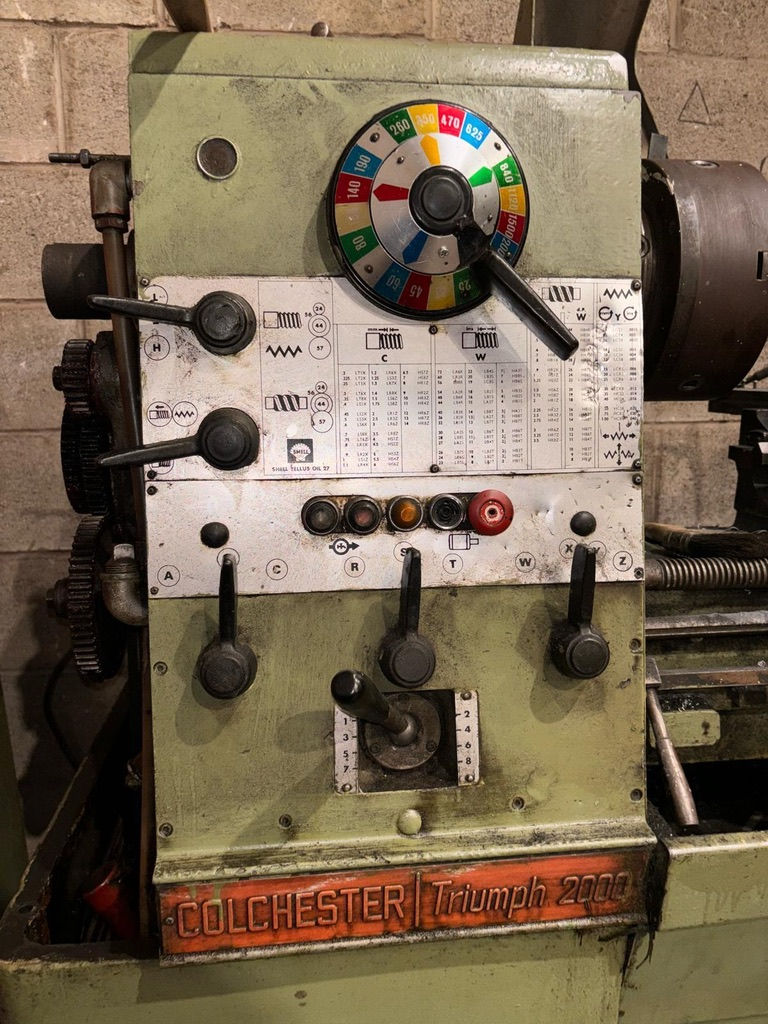 08: COLCHESTER TRIUMPH-2000 50” gap bed lathe