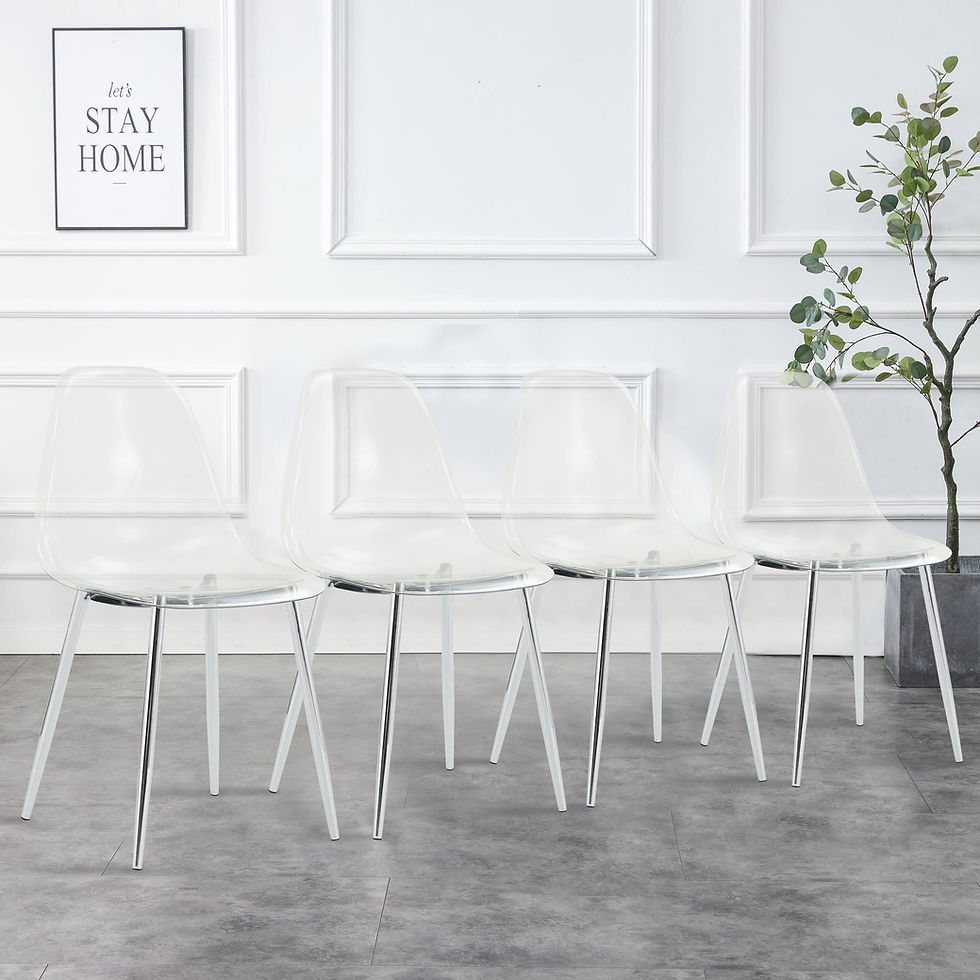 Thumbnail: 🫧✨ Crystal Muse™ Clear Nordic Chair