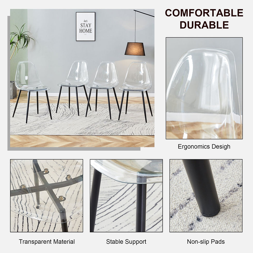 Thumbnail: 🫧✨ Crystal Muse™ Clear Nordic Chair
