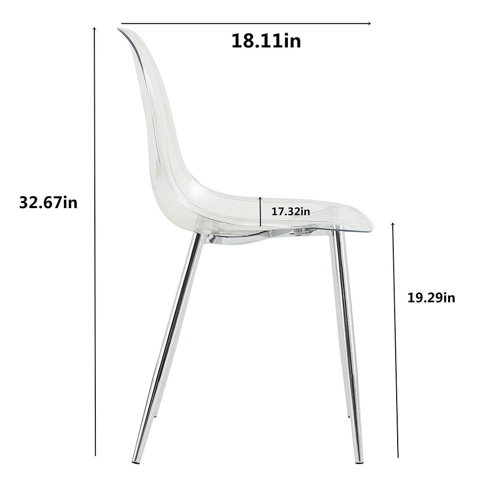 Thumbnail: 🫧✨ Crystal Muse™ Clear Nordic Chair