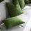 Thumbnail: Hansure Wildly Moss cotton pillow cover with metallic