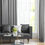 Thumbnail: Hansure Blan velvet curtain drapery gray