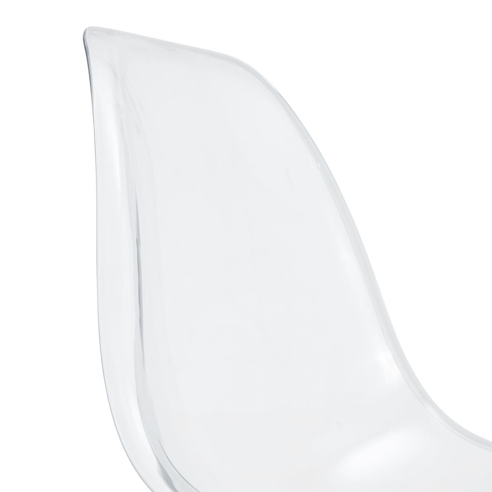Thumbnail: Transparent Dining Chair – Modern Clear Plastic Armless Chair