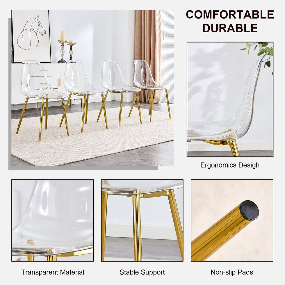 Thumbnail: 🫧✨ Crystal Muse™ Clear Nordic Chair