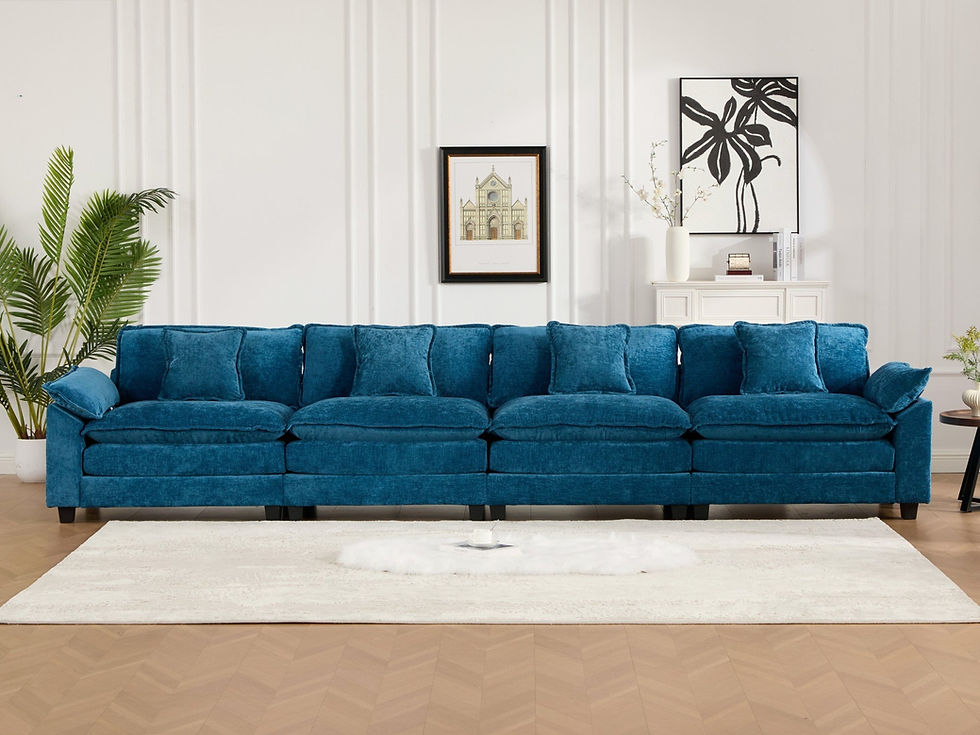 Thumbnail: Wider Armrest 3-Seat Modern Sectional Couch for Living Room, Bedroom, Apartment