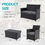Thumbnail: 4 Piece Outdoor PE Wicker Furniture Set