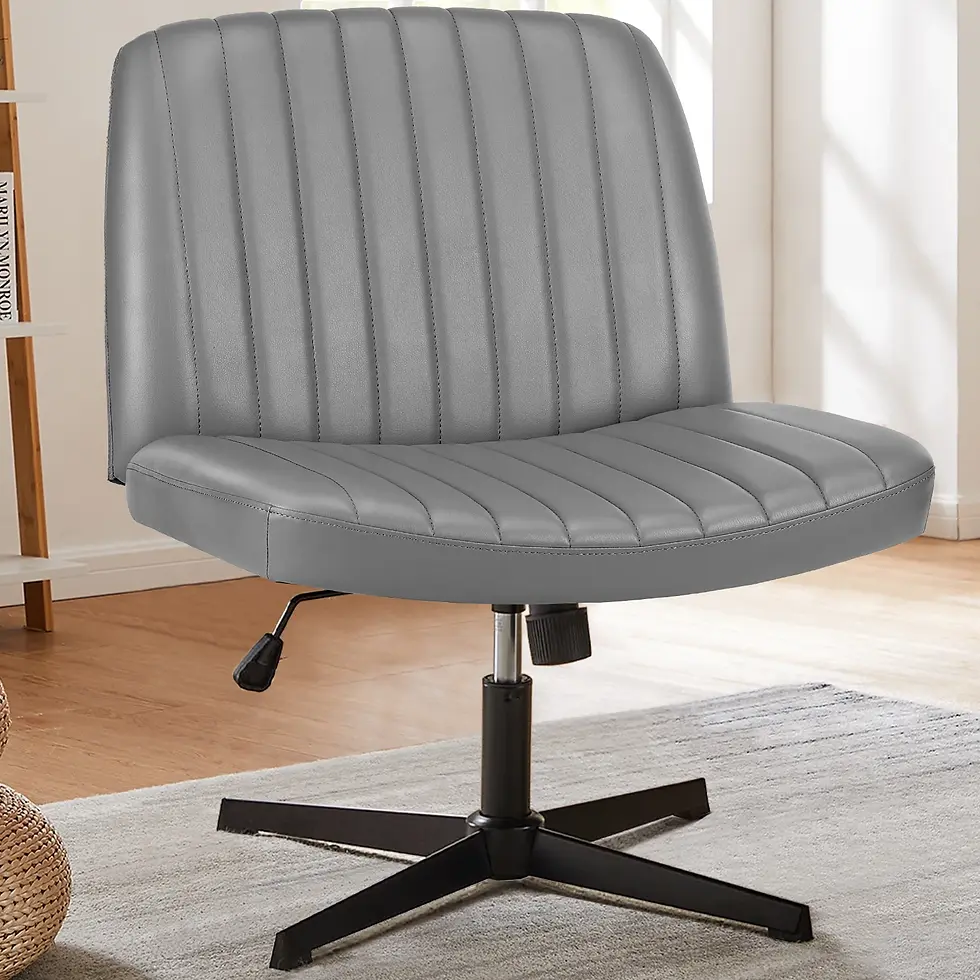 Miniatura: JHK Cross Legged Office Living Room Rocking Gaming Chair Armless Wide Desk