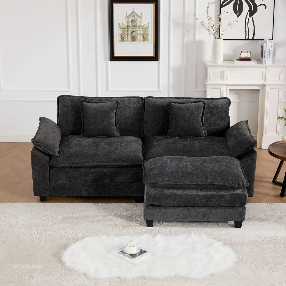 Thumbnail: Wider Armrest Loveseat Modern Sectional Couch