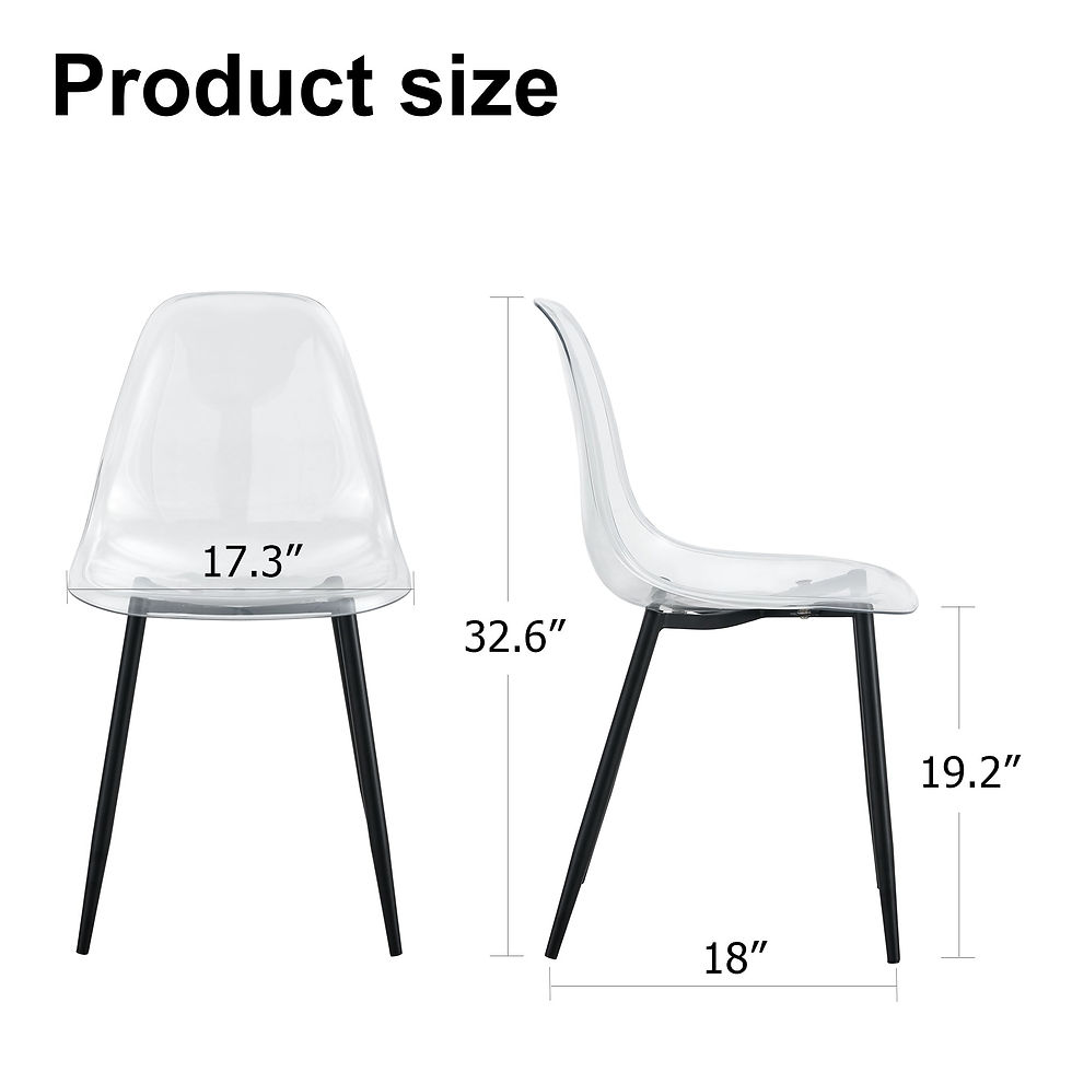 Thumbnail: 🫧✨ Crystal Muse™ Clear Nordic Chair