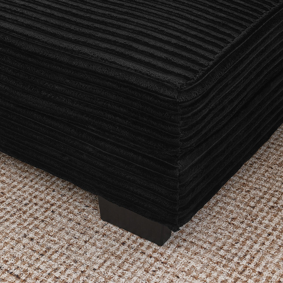 Thumbnail: Corduroy Tufted Upholstered L-Shaped Modular Convertible Sleeper Sectional Sofa