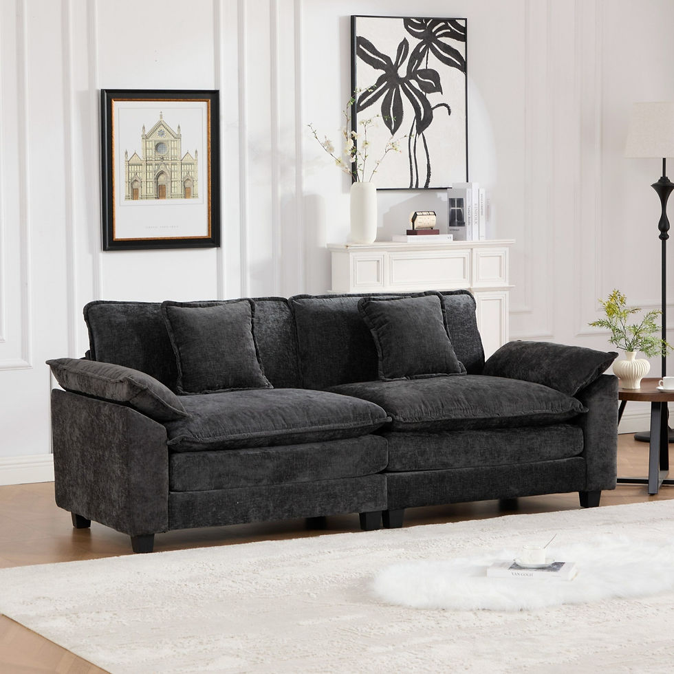 Thumbnail: Wider Armrest Loveseat Modern Sectional Couch