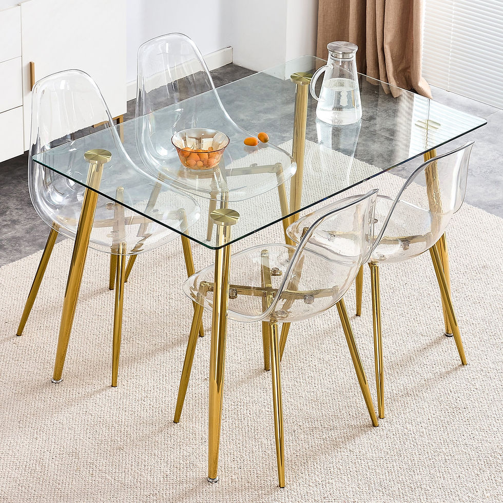 Thumbnail: 🫧✨ Crystal Muse™ Clear Nordic Chair