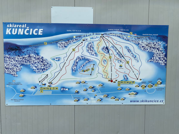Mapa skiareálu Kunčice