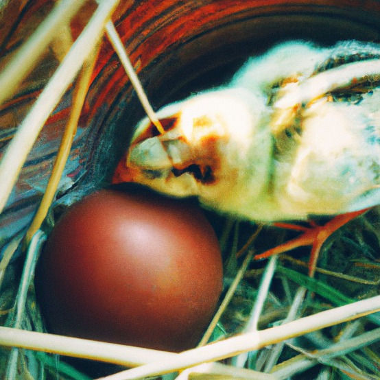 Hatchling and egg