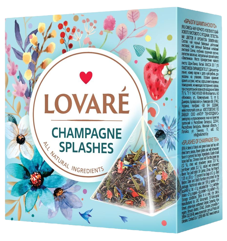 LOVARE Tee Champagne Splashes mit Erdbeere