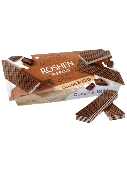 ROSHEN Kakaowaffeln mit Milchfüllung