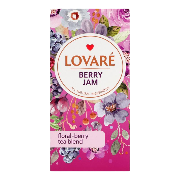 Lovare Schwarztee ''Erdbeermarmelade'' 24x1,5g