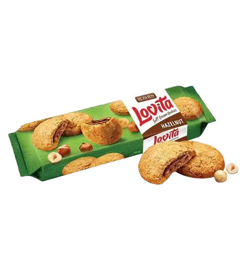 ROSHEN Lovita Soft Cream Cookies з лісовим горіхом
