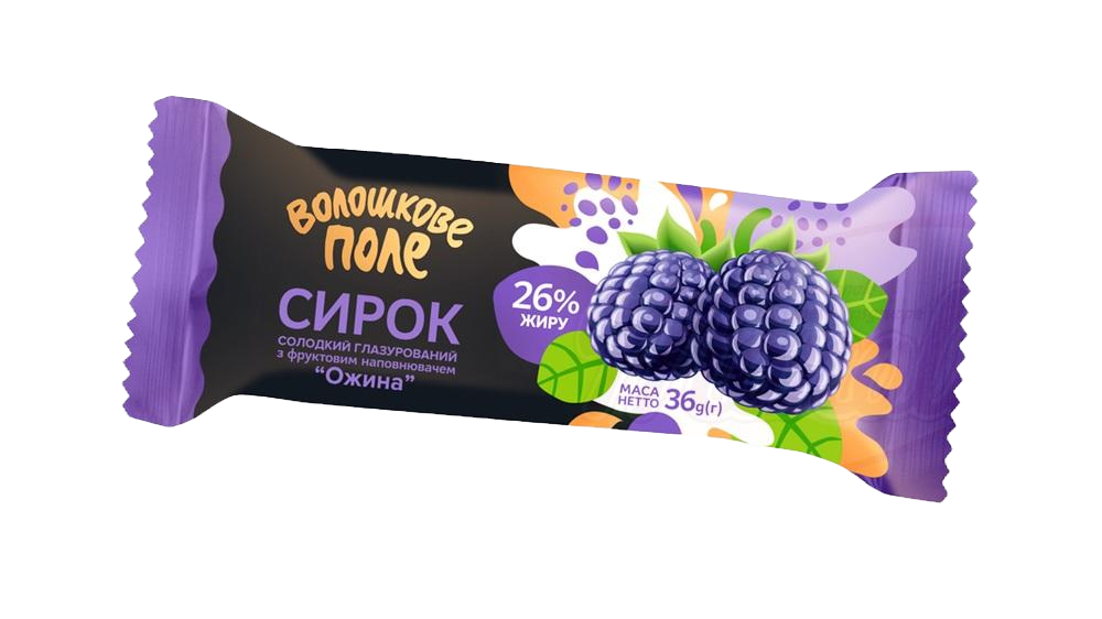 VOLOSHKOVE POLE Сирок глазурований з ожиновою начинкою