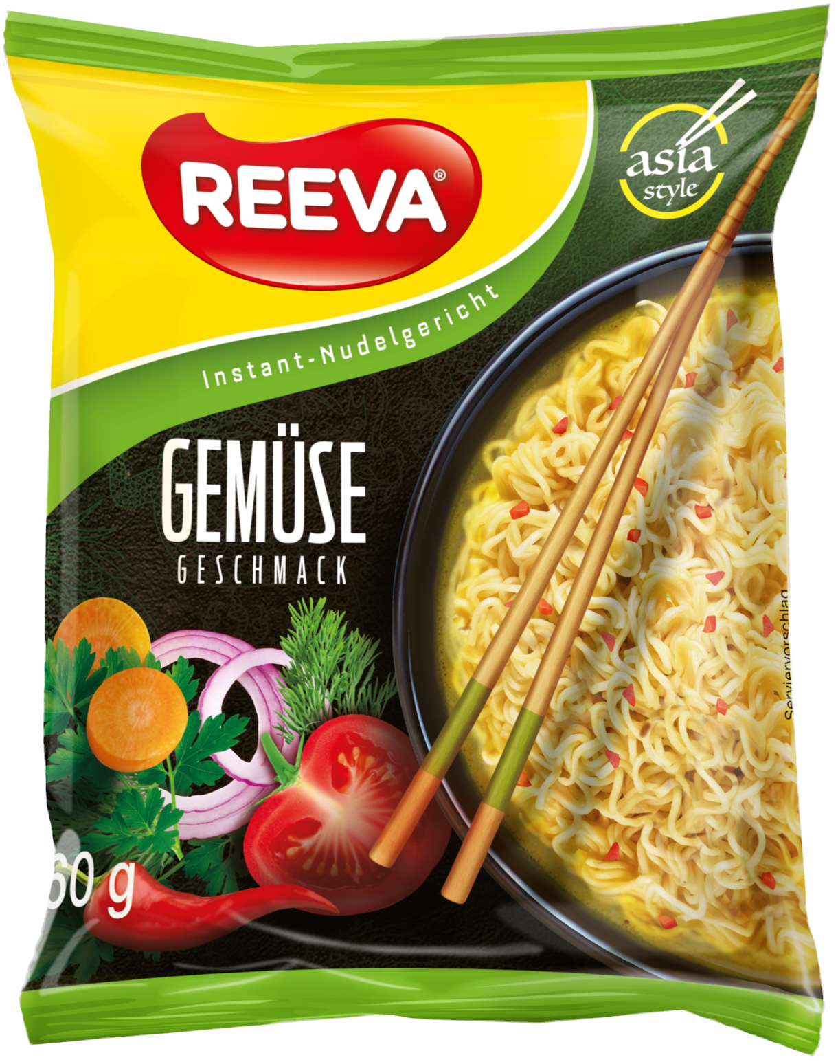 Reeva Instant Nudeln asiatischer Art Gemuesegeschm. 60g