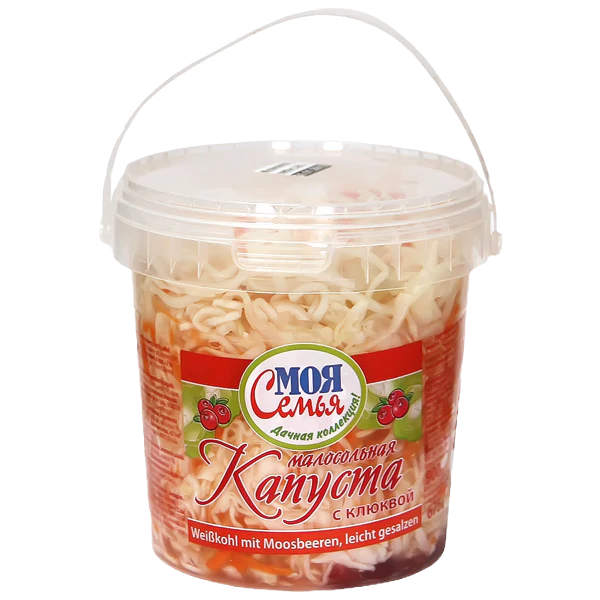 MOJA SEMJA Frisch eingesäuerter Weißkohl mit Moosbeeren