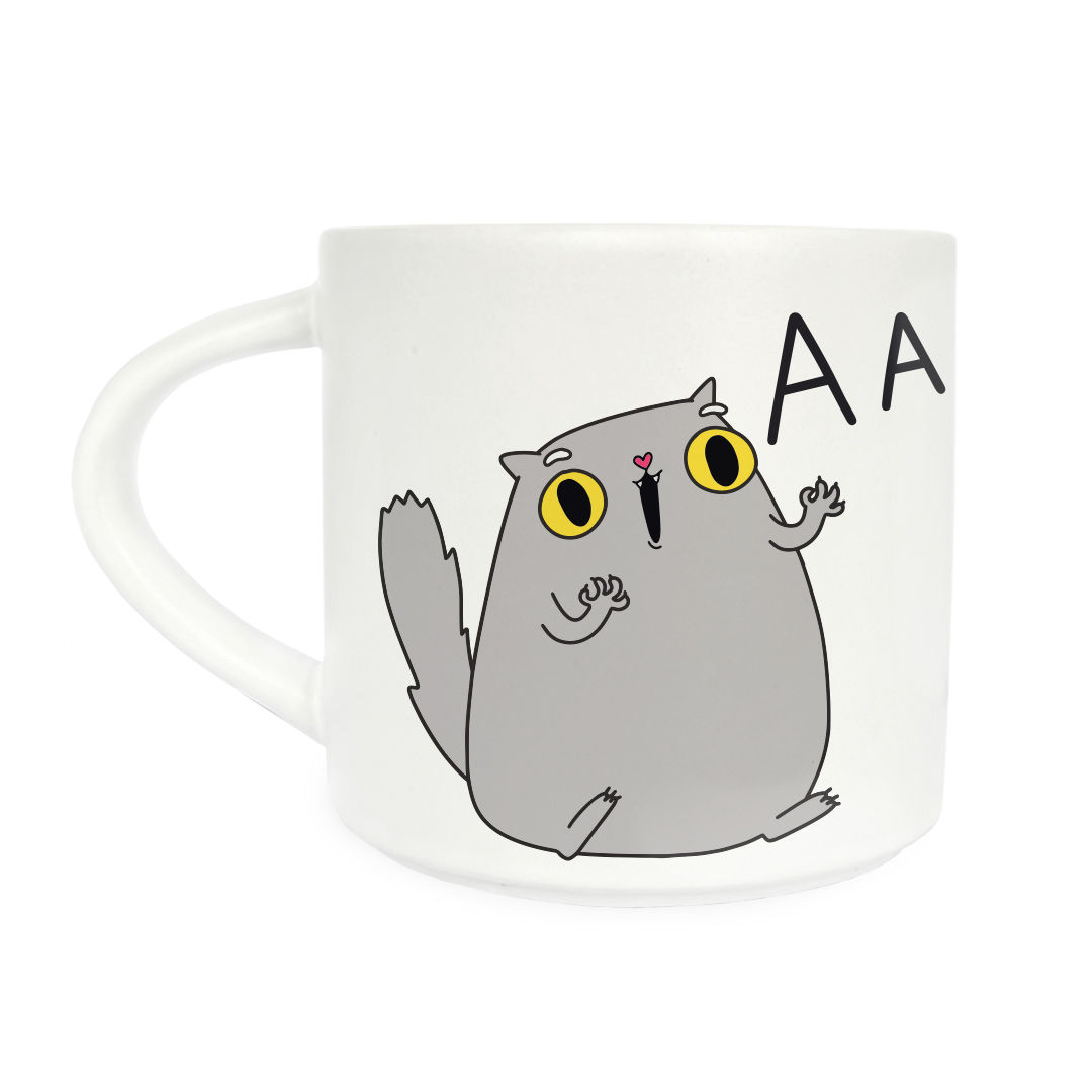 Keramiktasse „Katze AAA“