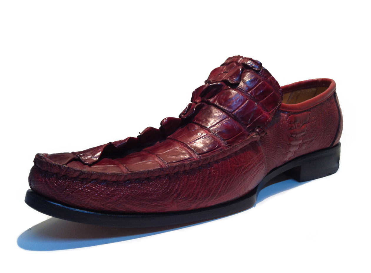 Crocodile mixed Ostrich Dress Shoe for Men