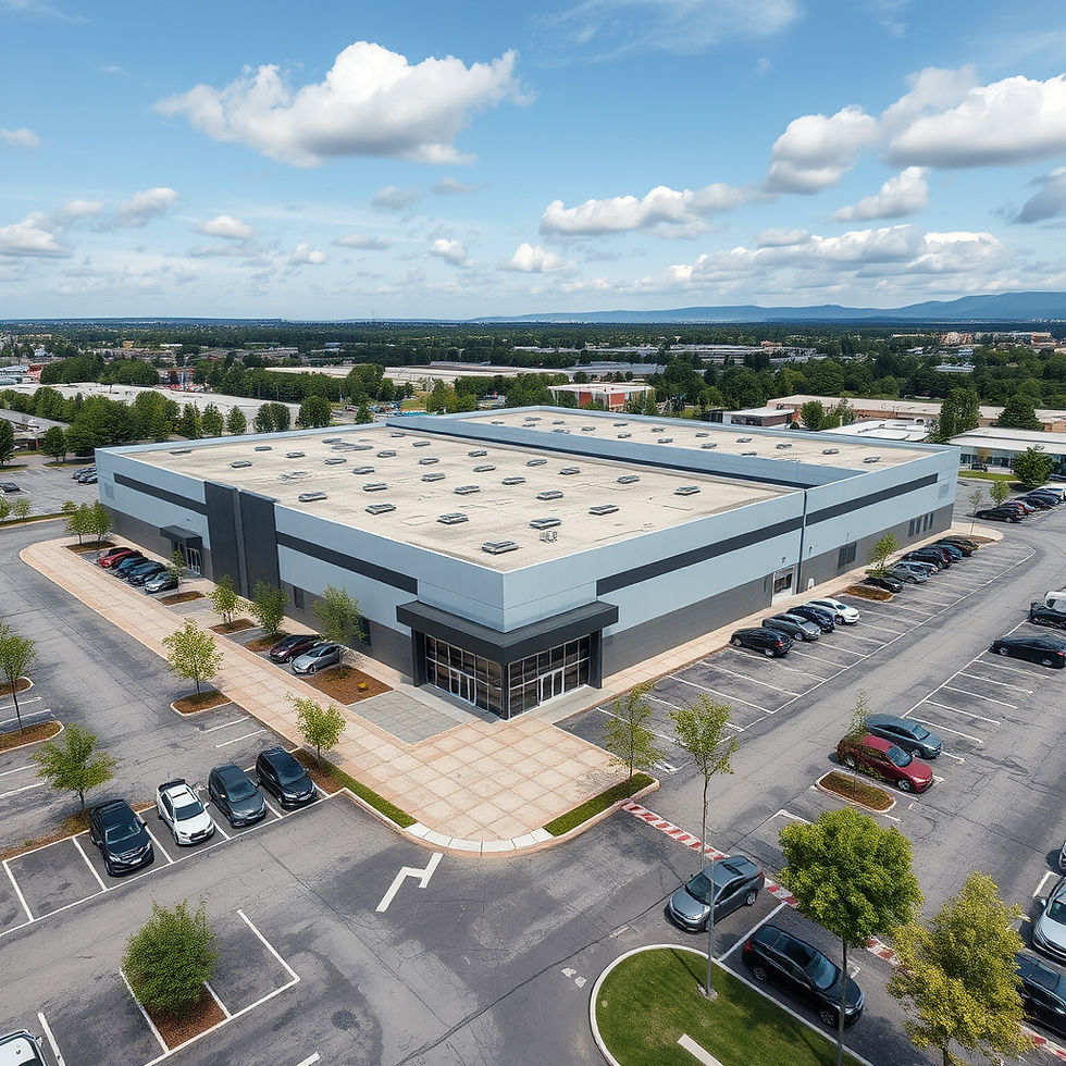 Commercial property marketing with aerial drone photography Michigan