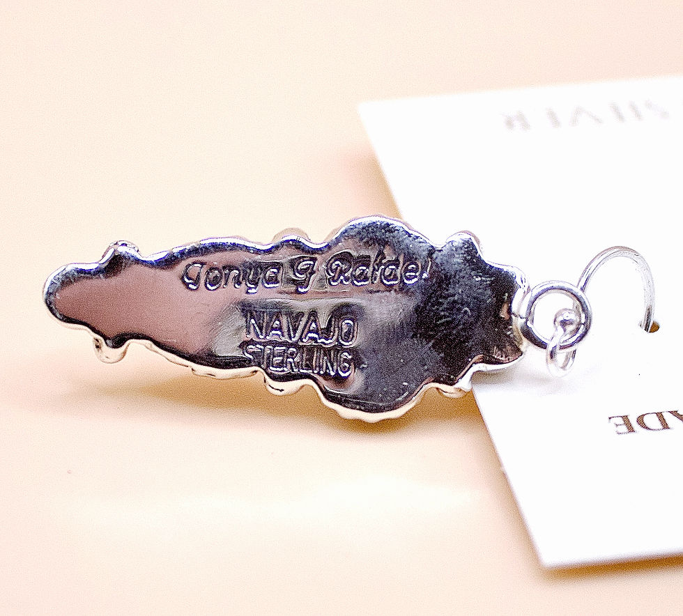 Thumbnail: Sterling Silver Multistone Dreamy Treasure Pendant Blue Dangles