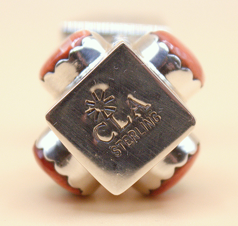 Thumbnail: Sterling Silver 4 Directions Kewa Hand-stamped Pendant