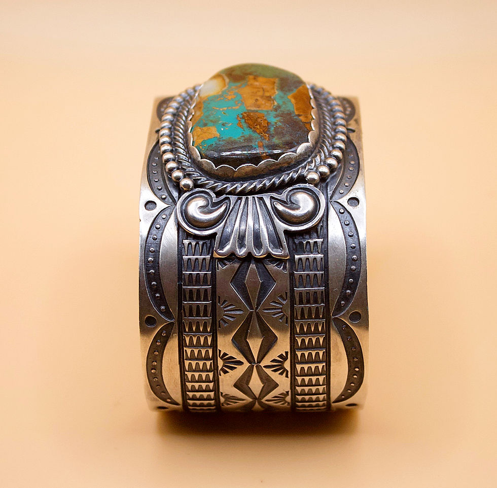 Thumbnail: Steriling Silver Royston Turquoise Cuff