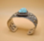 Thumbnail: Sterling Silver & Godber Burnham Turquoise Statement Cuff