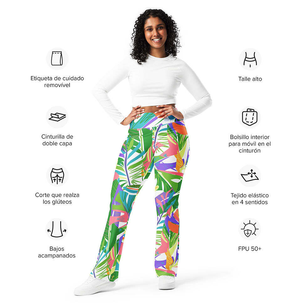 Thumbnail: Flare leggings - Tropicál