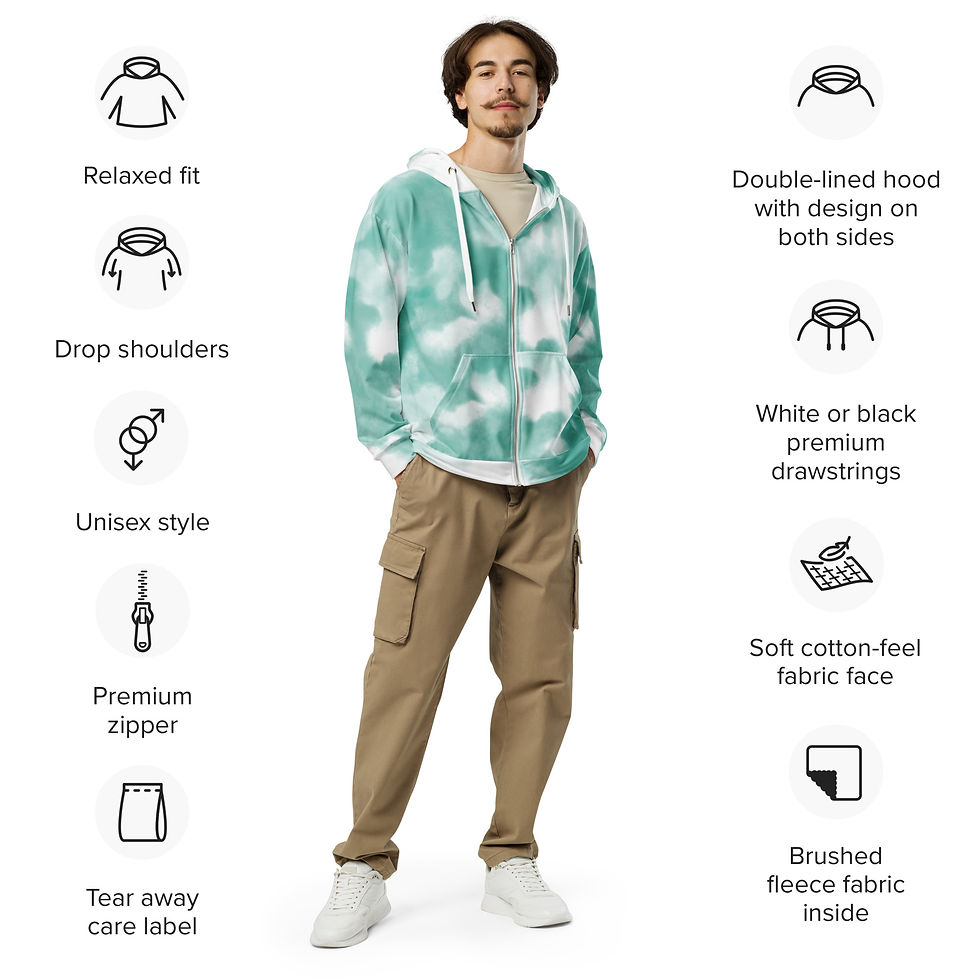 Thumbnail: Unisex zip hoodie - Aumaga